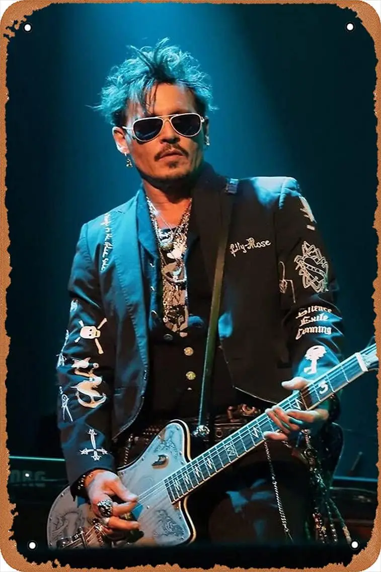 Metal Sign - Johnny Depp Tin Poster 12 X 8 Inches sign