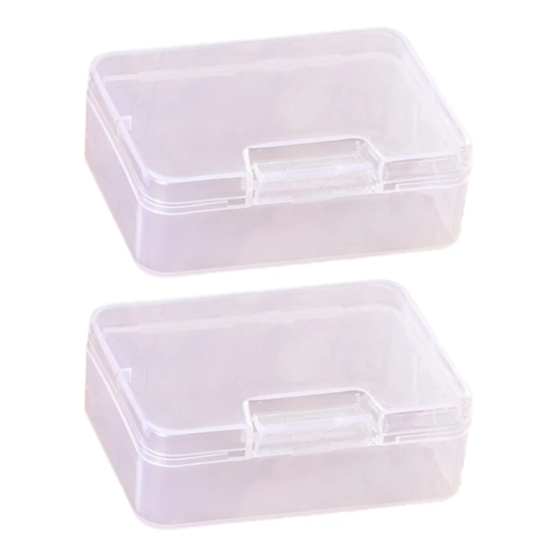 Caixas plástico para organizar itens pequenos, caixa delicada suporte recipientes plástico transparente para itens