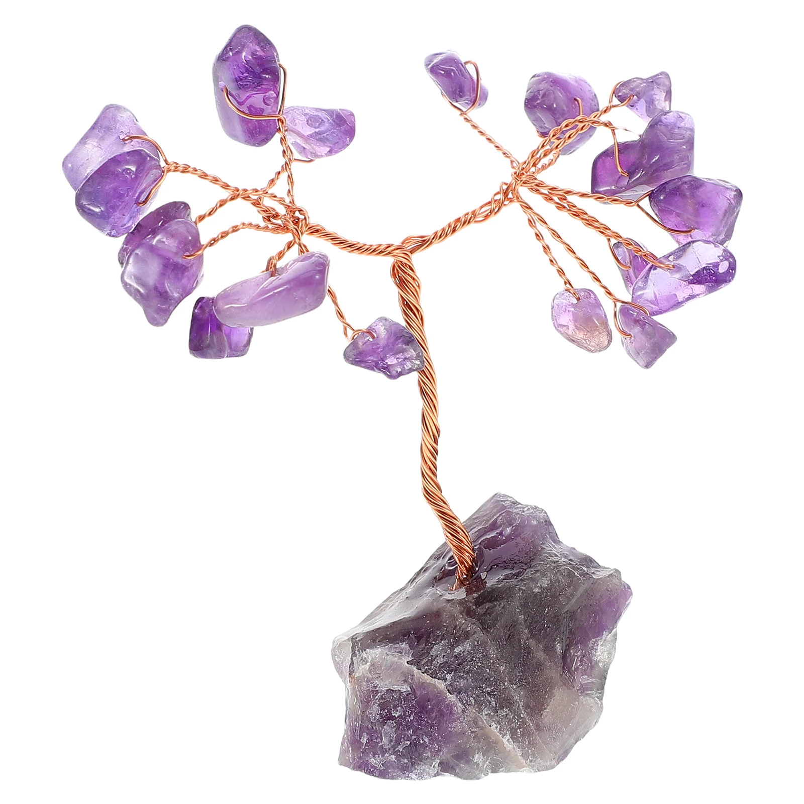 

Crystal Money Tree Decor Natural Gemstone Purple Desk Accessories Feng Shui Office Luck Amethyst Spiritual Home Dekoracion