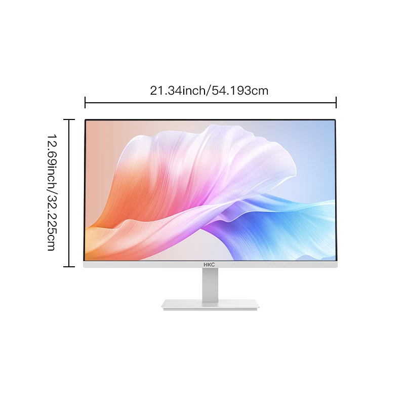 HKC V2418W 23.8-inch LCD display, 100Hz refresh rate for clearer images, business style appearance, narrow three sided borders,