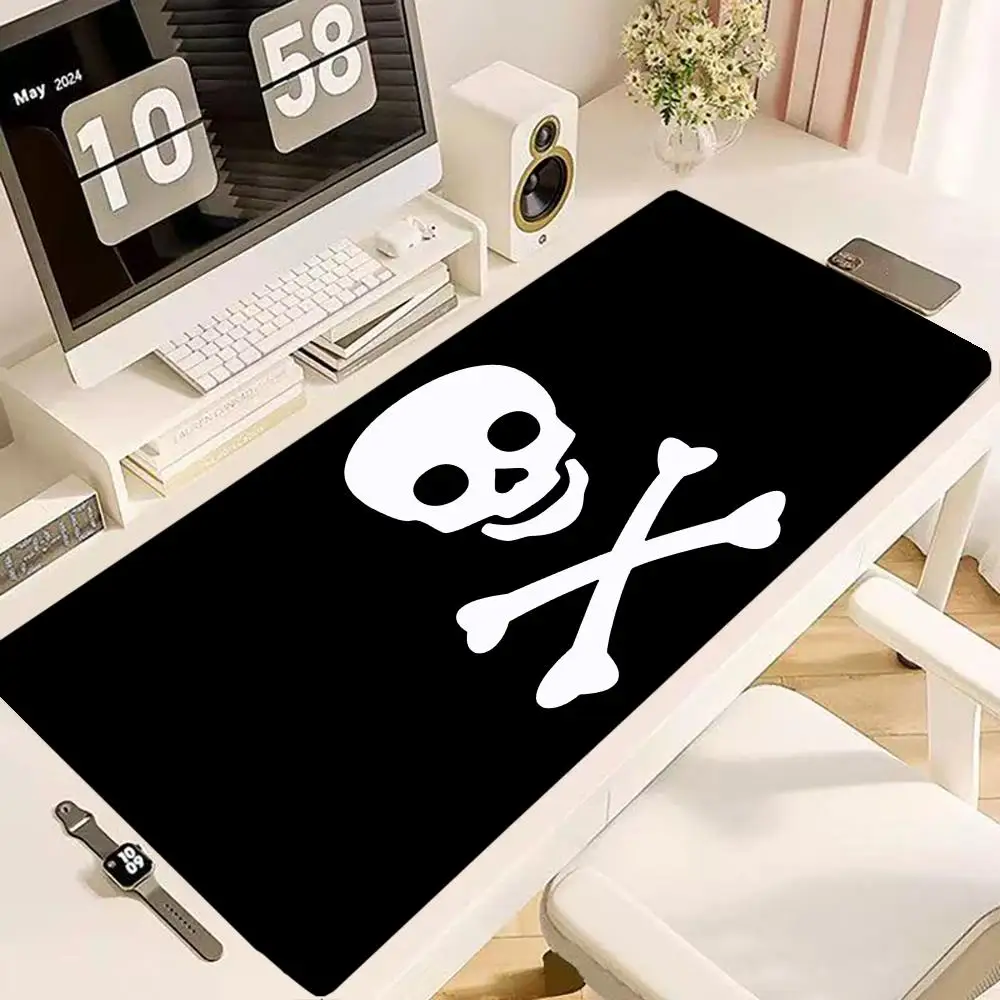 Dark gaming mouse pad with stitched edges and natural rubber material large table mat for Home Office & Bedroom Learning