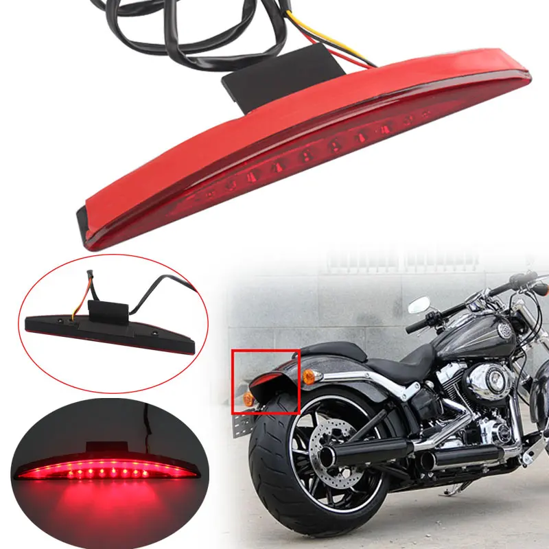 Rear Fender Edge Brake Running Lamp Motorcycle Accessories LED Tail Light Fit For Harley Softail Breakout FXSB 2013-later