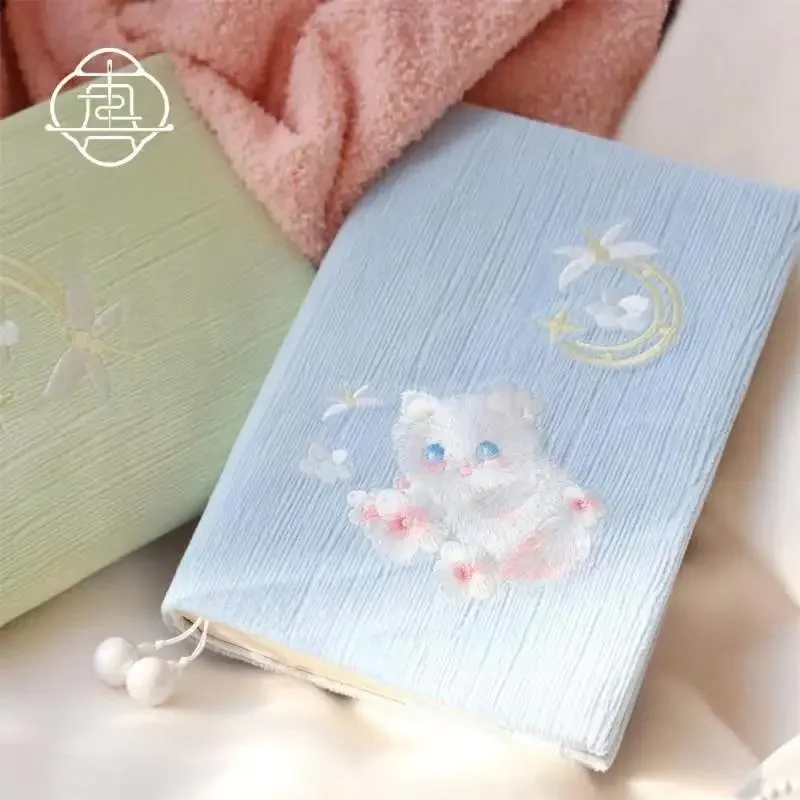 【Candy and Kitty】Original Handmade A5 A6 Notebook Covers Protector Book Sleeve Crafted Fabric Products Diary Cover,in Stock
