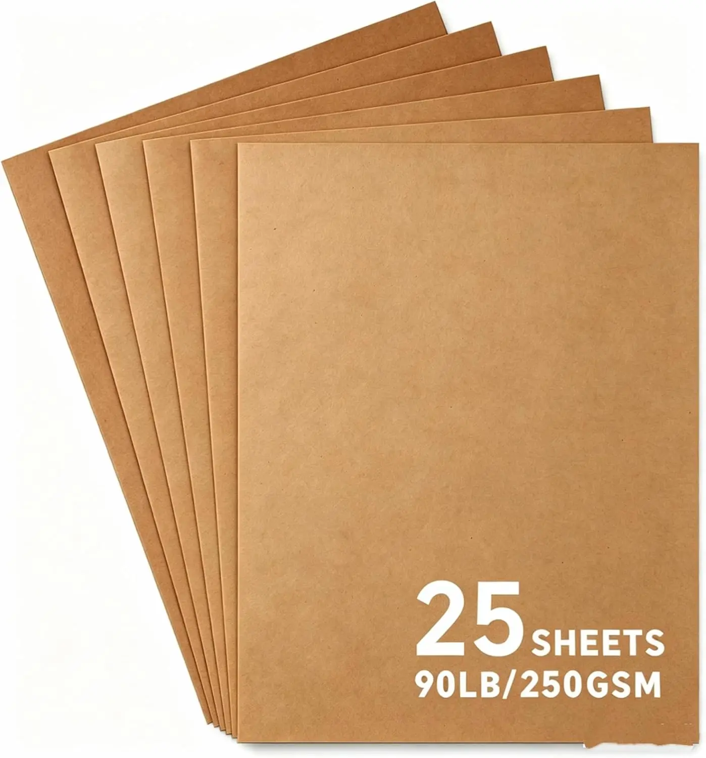 

25 Sheets Brown Cardstock Paper 8.5x11 Kraft Card Stock for Cricut, Thick Construction Paper for Card Making, Scrapbooking 90 lb
