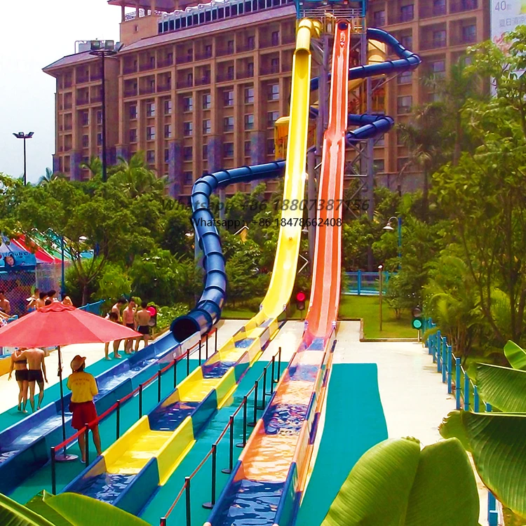 COWBOY Commercial High-Speed Fiberglass Water Slide for Outdoor Water Parks Adults Amusement  Play Equipment