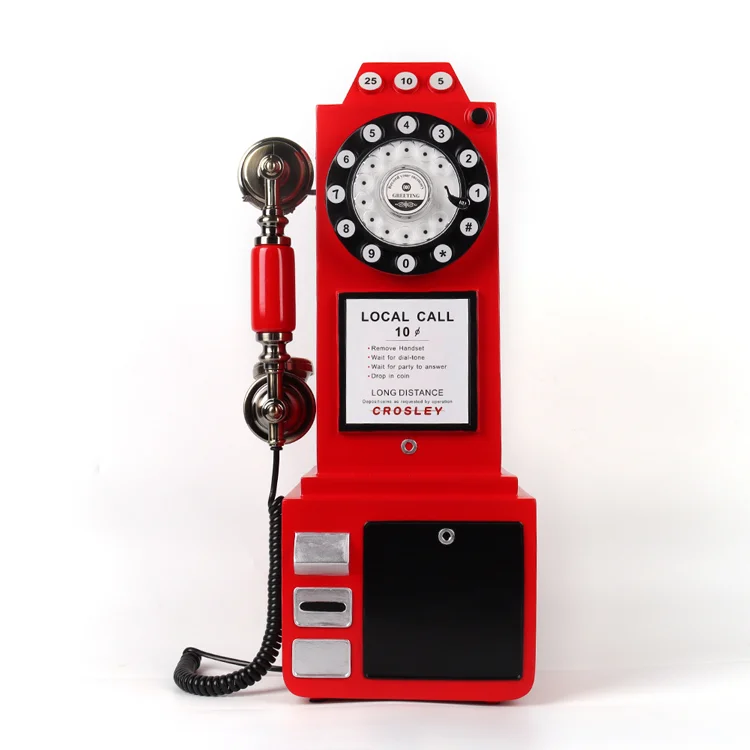 Big Size Red Vintage Phone Recorder Yellow Voice Message Recorder