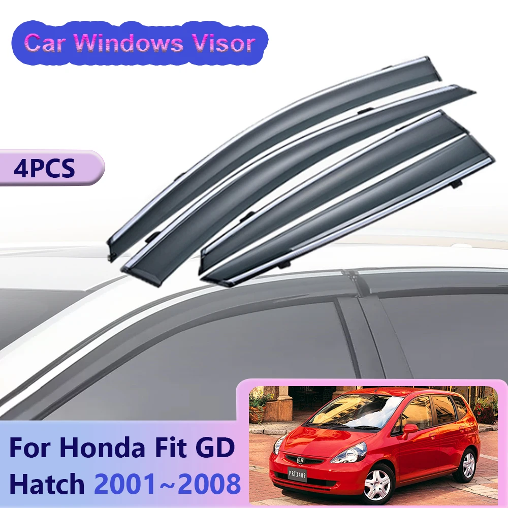 

Car Window Visor for Honda Fit Jazz GD GE Hatchback 2001~2008 Side Sun Rain Guard Vent Smoke Cover Deflector Exterior Accessorie