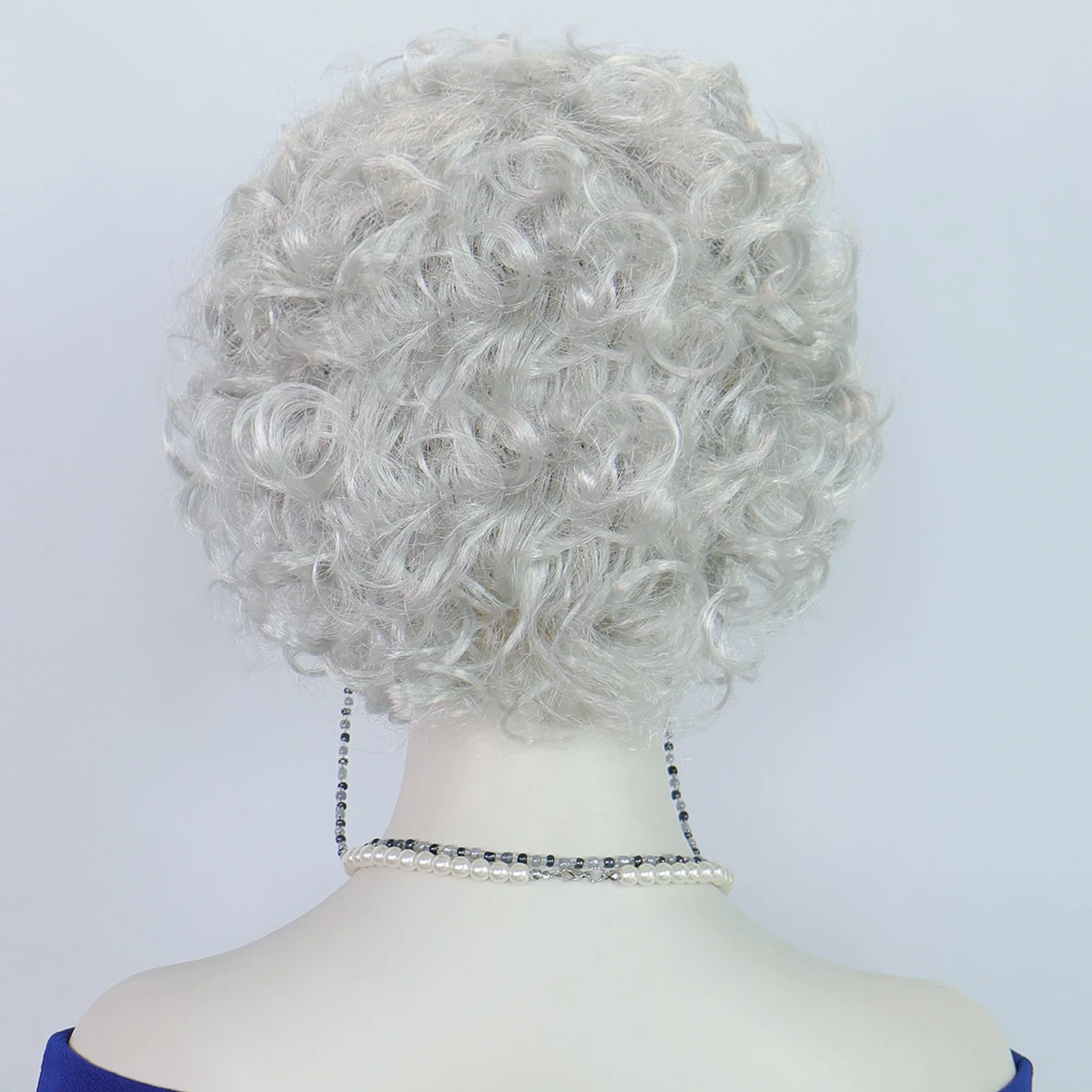 Синтетический серебристо-серый синтетический вьющийся парик для косплея королевы, косплей бабушки, выступление на сцене, для женщин, чтобы наряжать парику