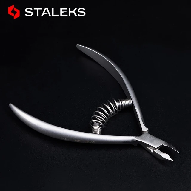 1pc STALEKS Smart 30 5mm ze stalowymi ćwiekami nożyczki skórek paznokieć Clipper trymer Cutter martwa skóra podnośniki narzędzia do paznokci