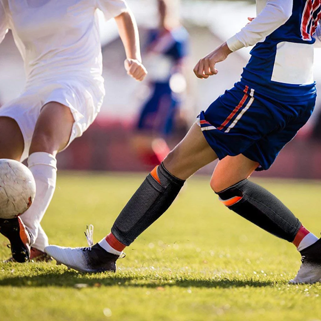 WOSWEIR-Protège-tibias de football pour adolescents, protège-tibias professionnels, manches ShiPublishLegging, chaussettes de football, équipement