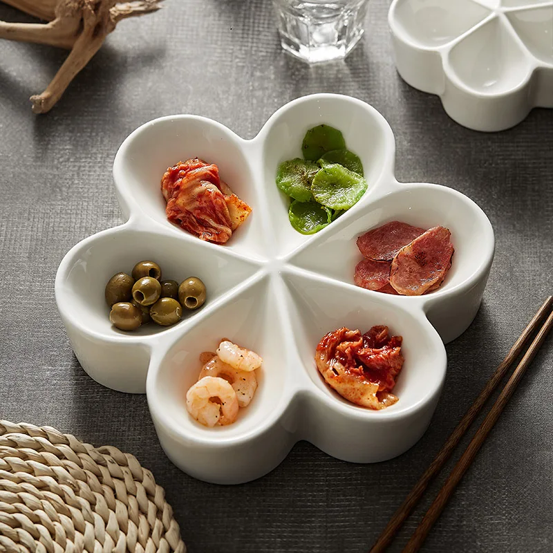 Creative Ceramic Insulation Platter Hotel Restaurant Artistic Conception Dish Cold Dish Plate High-end Tableware Snack Plate
