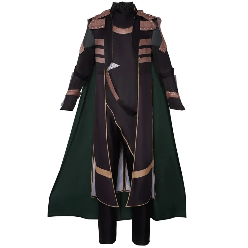 Movie Loki Costume Cosplay Outfits Disguise Uniform With Cape Cloak For Adult Men Halloween Carnival Party Suit Custom Mad FD1;6 - view 2