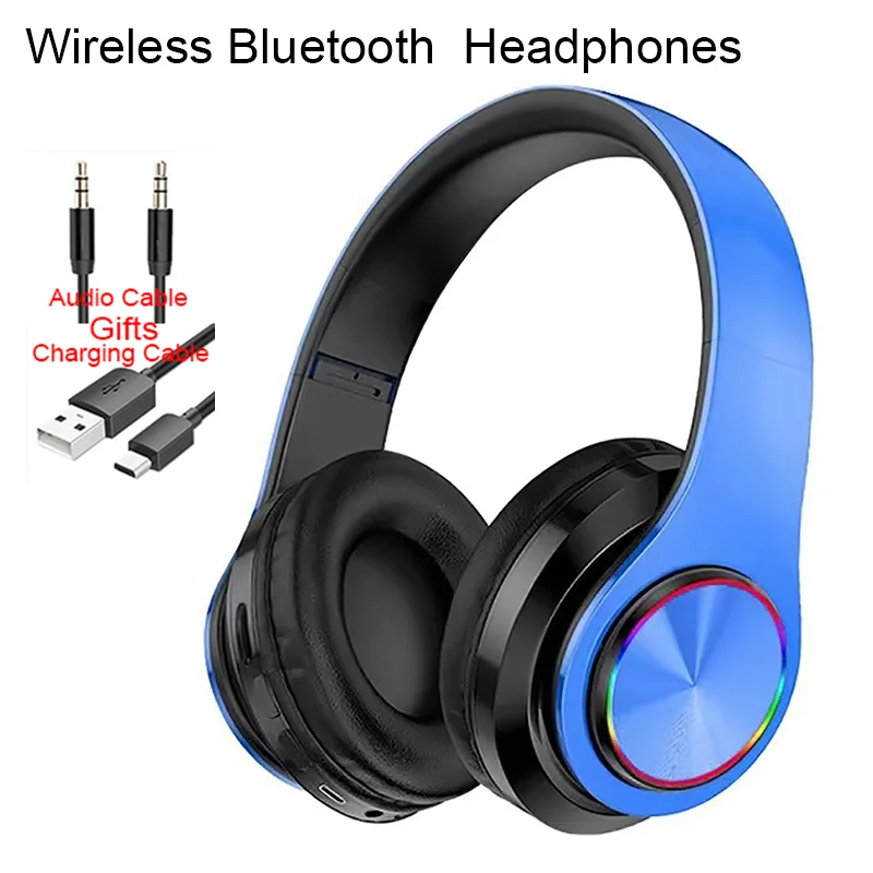 

Wireless Bluetooth 5.0 Headphone With Microphone On-Ear Headset Stereo Sound Earphones Sports Gaming Foldable Headphones B39