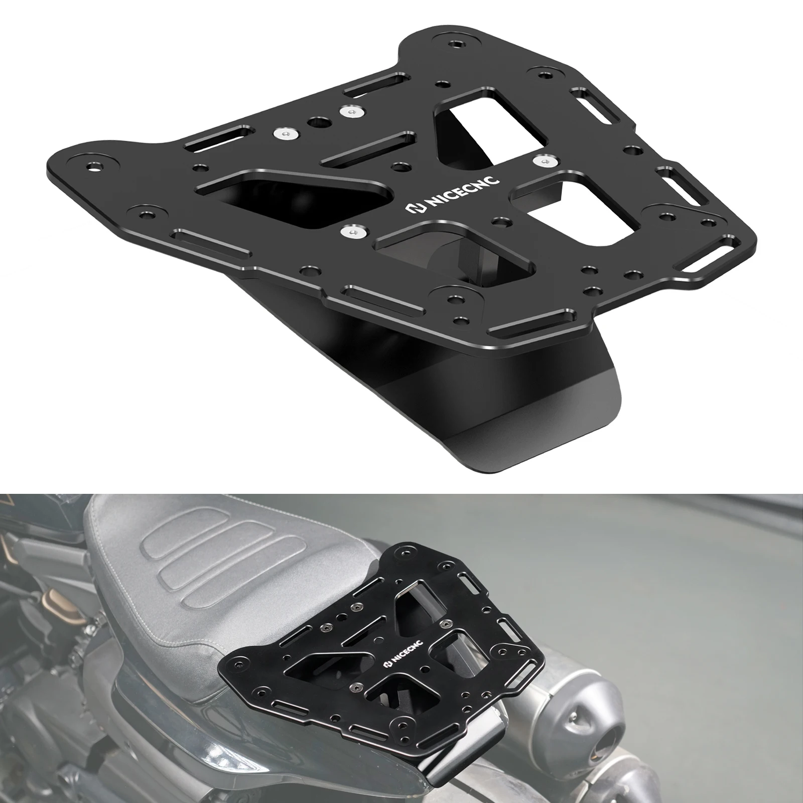 Motorcycle Rear Luggage Rack Top Case Mount Plate for Harley Sportster S RH1250S 2021-2024 Sportster S Rackless Bags Brackets