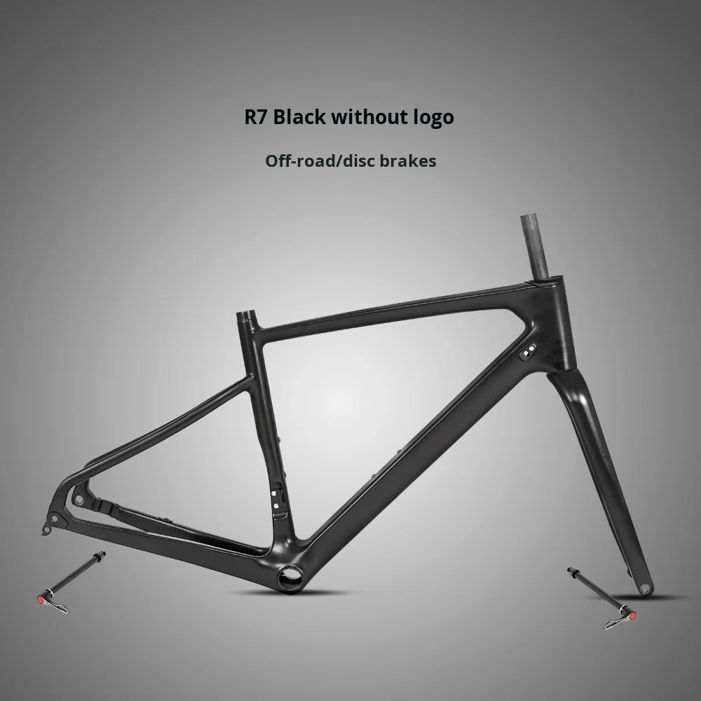 R7 Road Frame Carbon Fiber 700C Wheel Diameter Disc Brake With Fork For Gravel Off-Road Cycling
