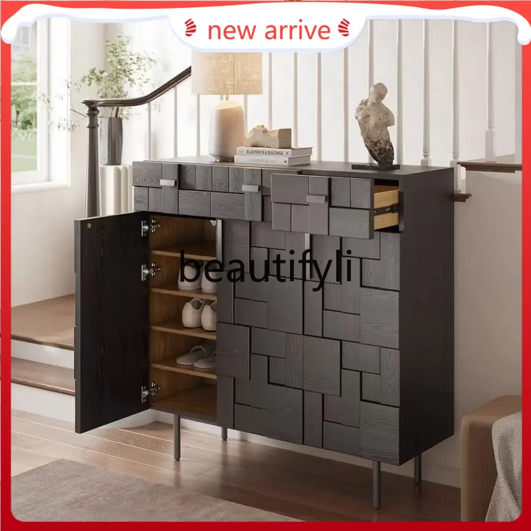 

D2520 Medieval solid wood dining side cabinet, living room against the wall, locker, retro entrance cabinet, foyer, entrance tab