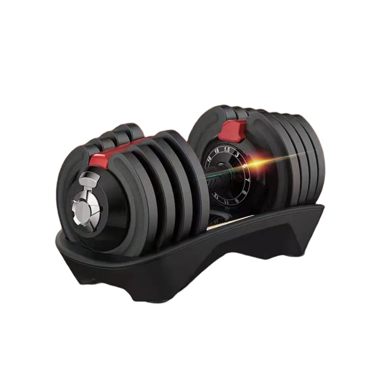 2022 New Set Adjustable Dumbbell 18kg 40 Lb 1kg Increment Fitness Rotating Variable Adjustable Dumbbells