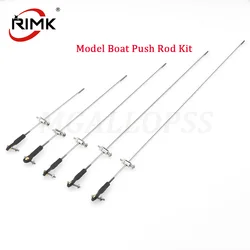 1set RC Model Boat Push Rod Kit Include Stoppers,M2 Plastic Rod End  , M2 Pull Rod (L100/150/200/250/300mm) For Rc Boat Servos