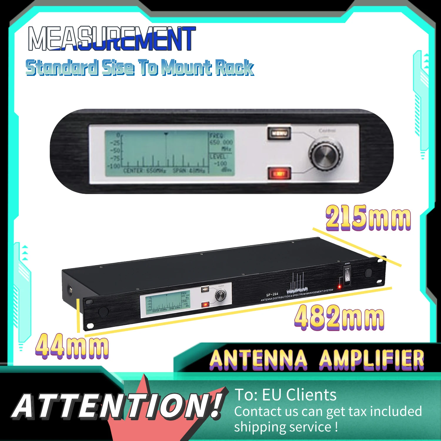 LCZ Audio SP-288 sistema di distribuzione e gestione dello spettro dell'antenna UHF distributore di antenne a 16 canali per microfono Wireless