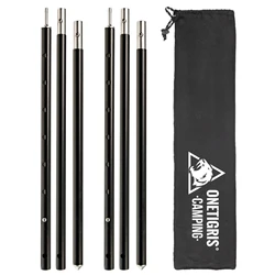 OneTigris Outdoor Tent Poles Replacement Camping Tarp Pole Set 6061 Aluminum Alloy Tent Support Adjustable Size 85.5-160cm