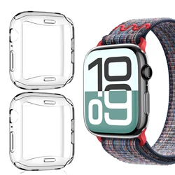 Transparent Cover for Apple Watch Case Series s10 46MM 42MM Full-Body Soft TPU CASES FOR Apple Watch Screen Protector