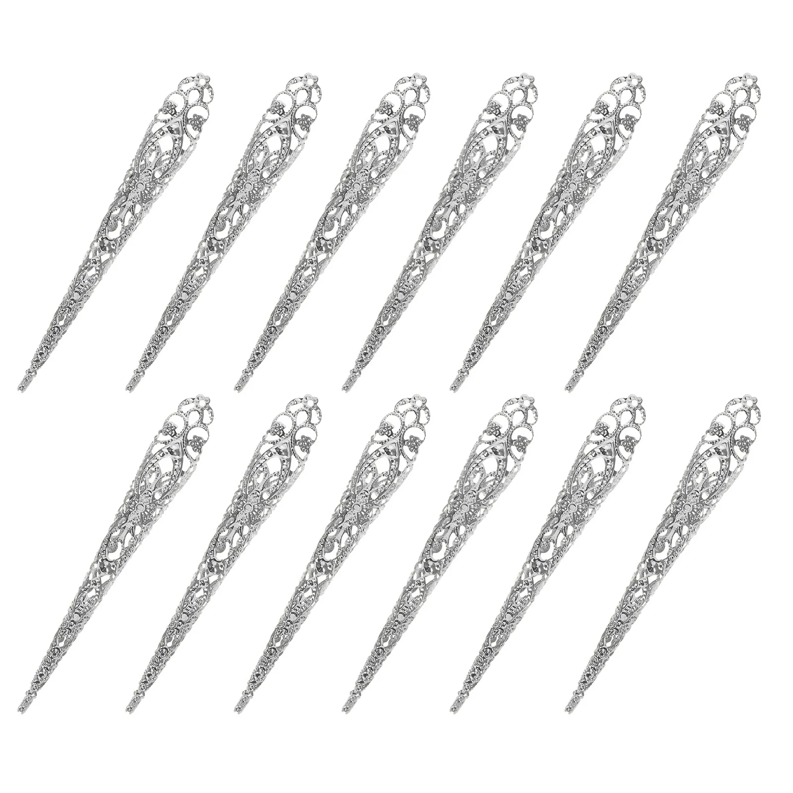 20 pezzi vintage punta del dito artiglio anelli gioielli gotici per unghie per le donne accessori cosplay medievali coperture per unghie vuote Decor