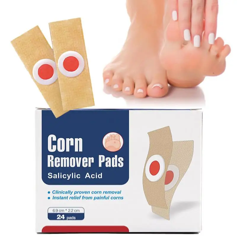 Foot Corn Remover 24pcs Gentle Callus Removal Toes and Feet Removes Corns Fast and Provides Cushioning Protection Against Shoe