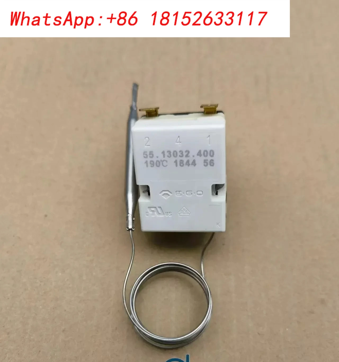 55.13032.400 مرحلة واحدة 60-190 °   C مفتاح درجة الحرارة لإعادة ضبط تلقائي قابل للتعديل