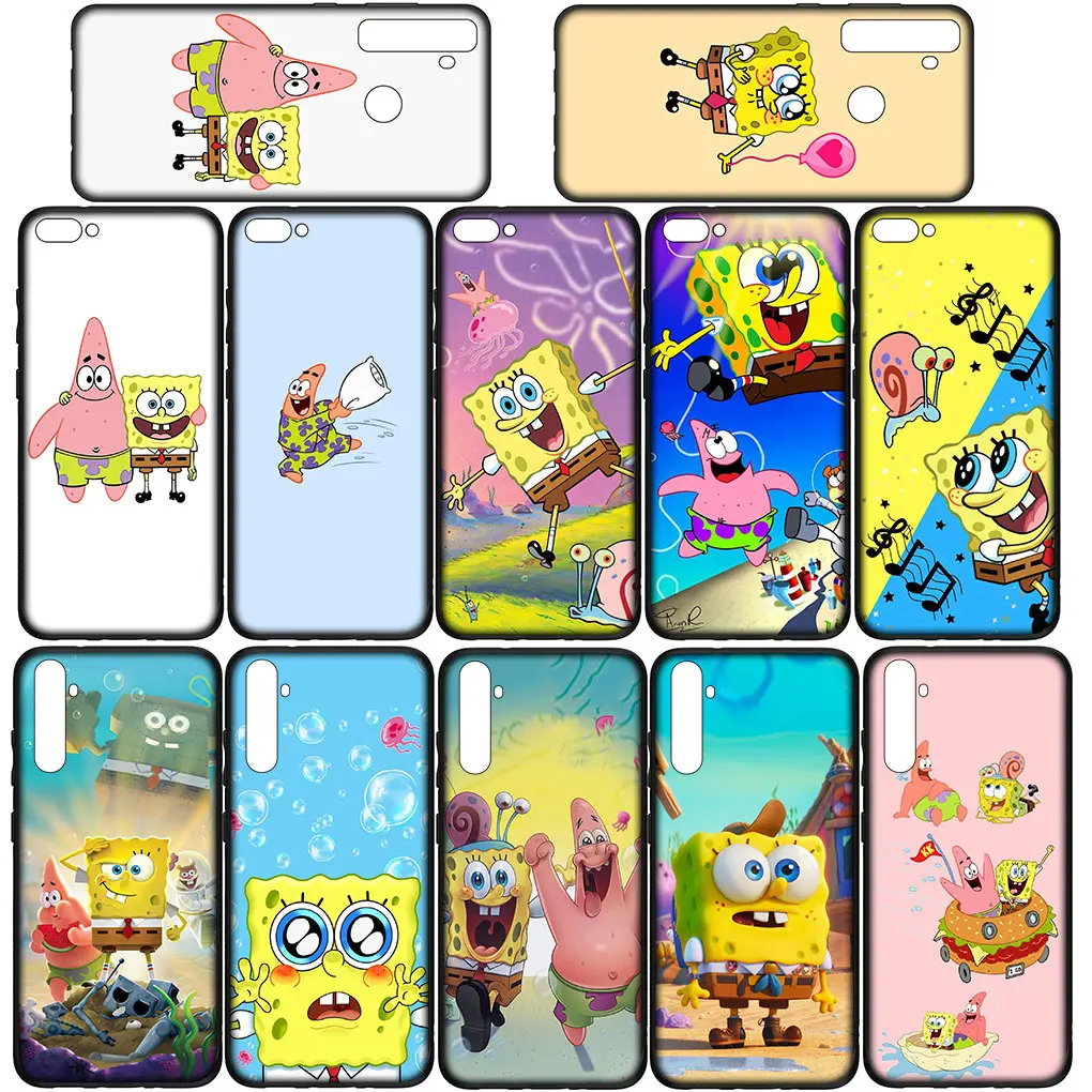 S-SpongeBobs Square Pants Sponges Bobs Cover Case for Xiaomi Mi 12 11T 10T 9 CC9E A2 Pocophone F1 Redmi K20 K30 K40 Pro 12X