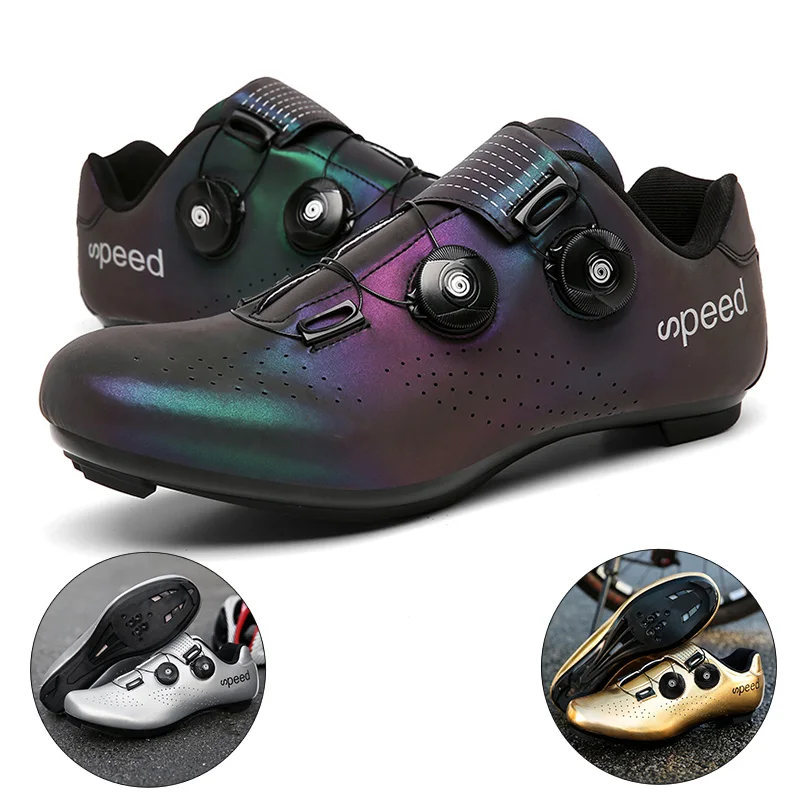 

Paradiso Unisex Road Cycling Shoes,SPD Road Racing Shoes With Reflective Design At Night,Anti-slip And Shock-absorbing Athletic