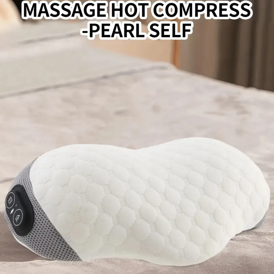 

Electric Memory Sponge Massage Pillow Neck Relief with Heat and Vibration Hot Compress 135 ° Traction and Stretching Massage