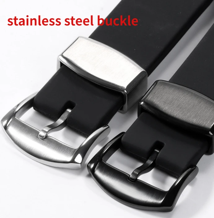 Silicone Watch Band 20 22mm for Seiko Diving SKX 007 009 Abalone Canned Waterproof Sports Strap Ring Clasp Pin Buckle Withlogo
