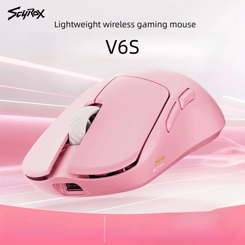 Scyrox V6S Dual Mode Gaming Mouse, Dual 8K Low Latency, 400mAh Nordic54L15 Sensor E-Sports Gamer Mouse For Valorant FPS Gamese