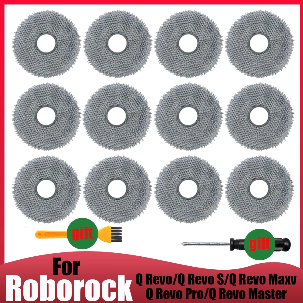 Panos de Limpeza Substituíveis e Laváveis para Roborock Q Revo Series, Refil para Aspirador Robot