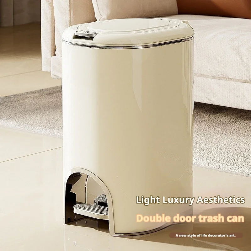 

Ножной мусорный бак для домашнего использования, кнопочная крышка для унитаза с крышкой, кухня и гостиная, большая емкость для хранения Bi