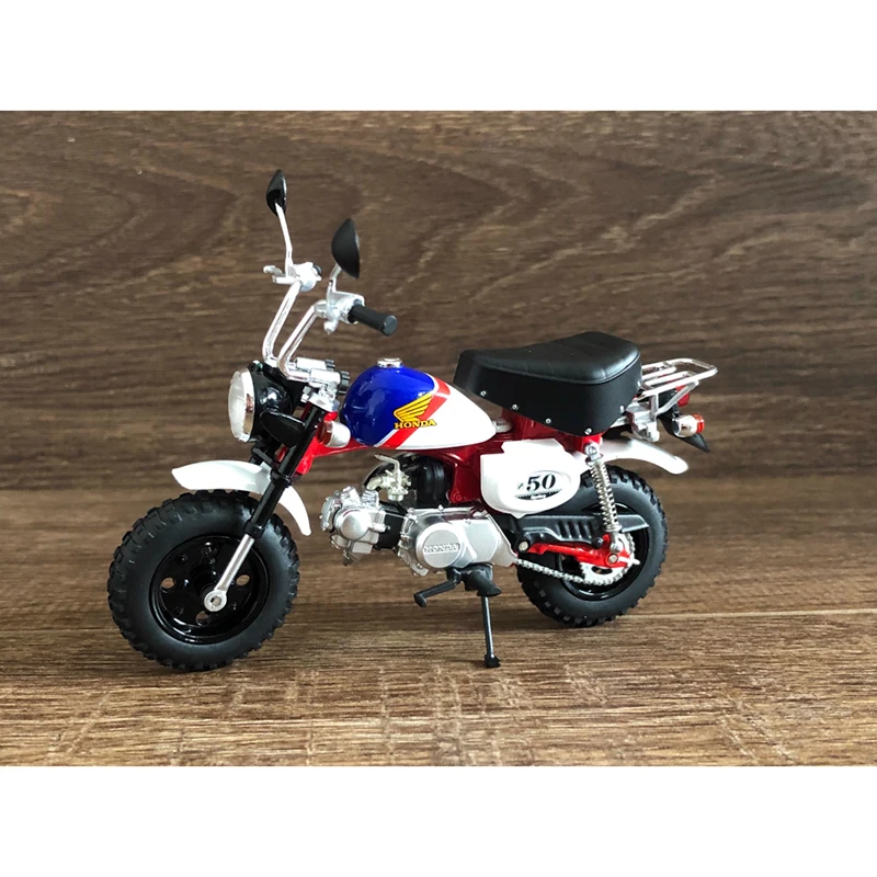 Diecast escala 1:12 HONDA Monkey z50 Simulação de liga de motocicleta Coleção de modelo de motocicleta Presente Ornamento de exibição estática