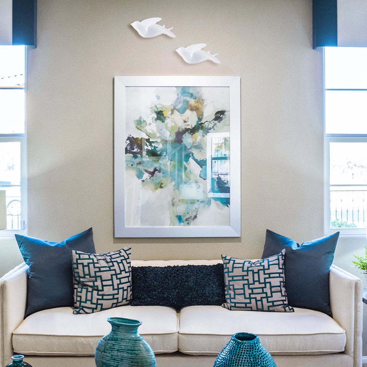 

Ceramic Birds Wall Mounted Decor for Living Room Bedroom Kitchen Dining Room Home Office Garden Coffee Shop Interior