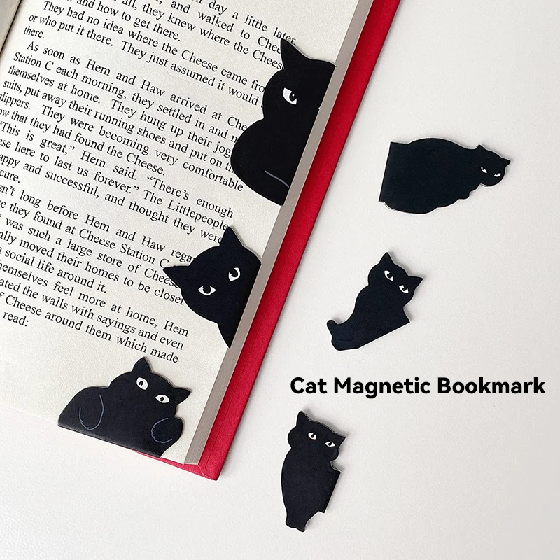

6pcs/set Kitten Panda Rabbit Creative Art Supplies Bookmark Holder Student Bookmark Magnetic Material Office Stationery Supplies