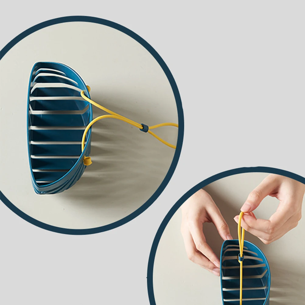 

2Pcs Sink Hanging Basket Sponge Drainer Kitchen Draining Basket Soap Liquid Drainer Hollow Bottom Design for Bathroom