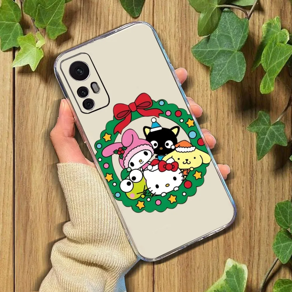 Christmas S-sanrio Phone Case For Xiaomi 11 Redmi Note 11 5G 8T 9A 9 10T Note8Pro Note9 12SUltra Transparent Case