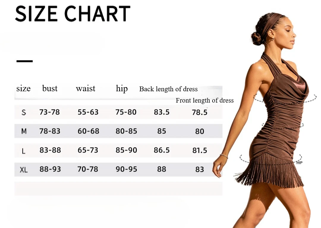 Damen Lateinamerikanisches Tanzkleid, sexy rückenfreies Fransenkleid, Performance-Kostüme für Erwachsene, National Standard Chacha Rumba Übungskleidung – Detail 1