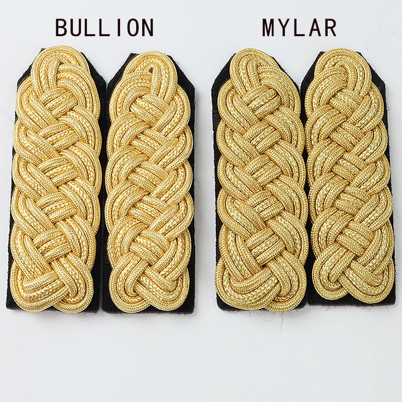 British Military Epaulets Hand work Copper Wire epaulette for Dress Uniforms  Honor Guard & Cosplay Props Cord Shoulder Badge