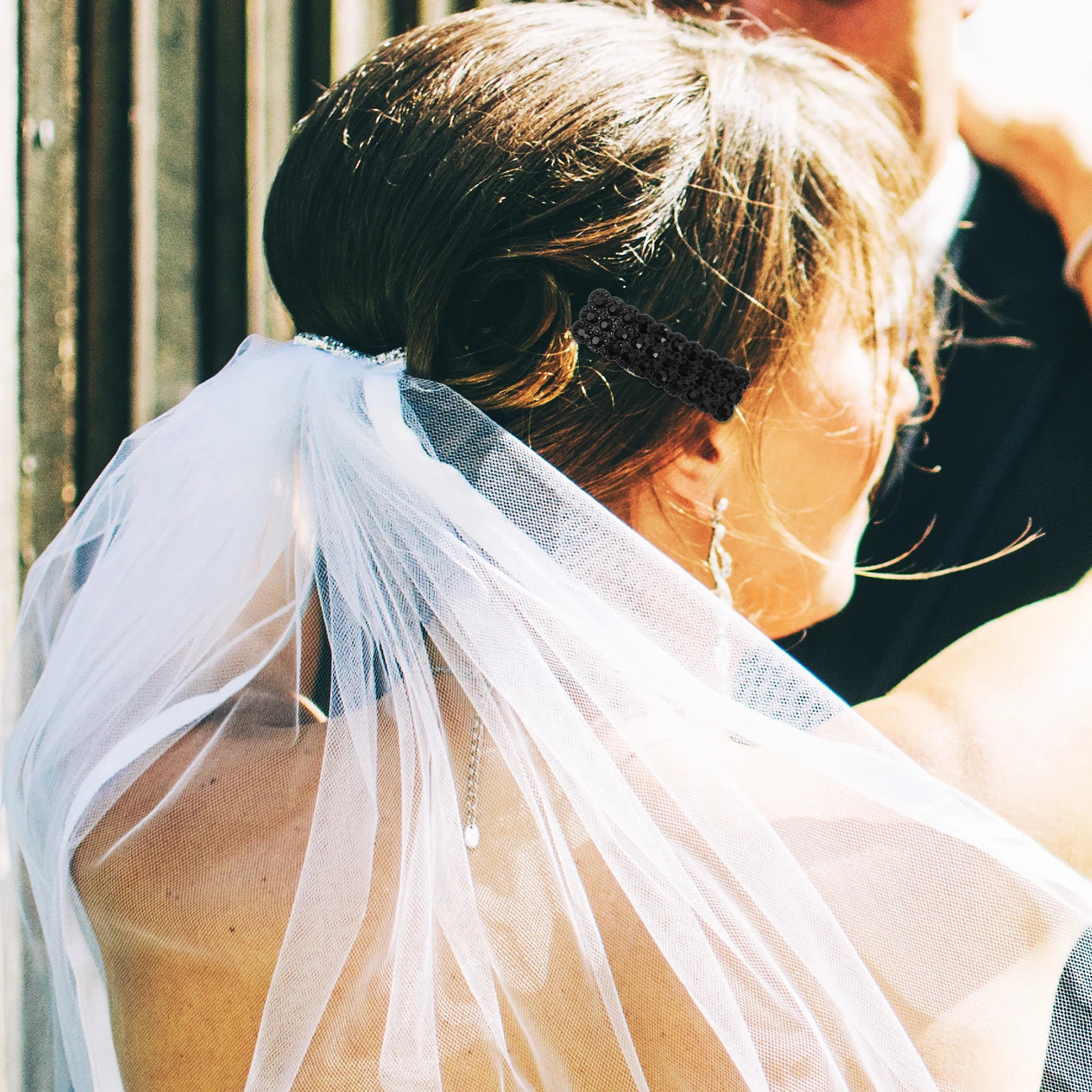 

4Pcs Glamorous Rhinestone Barrettes Sparkling Crystal Hair Accessories for Women Girls Bridal Wedding Party Styling