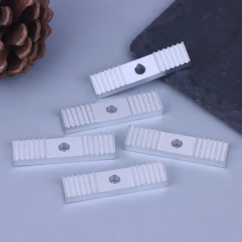 

2/5 шт. Reprap DIY 2GT/S2M крепежная деталь ремня ГРМ из алюминиевого сплава, зажим для шага зубов, фиксированный зажим с ЧПУ 9*40 мм для части 3D-принтера