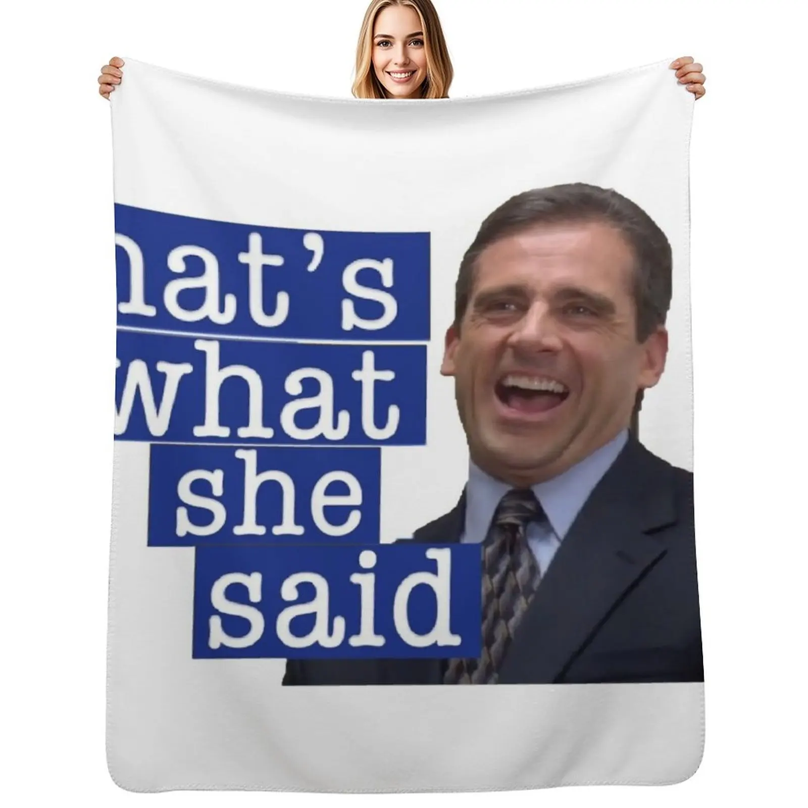 The office that’s what she’s said Throw Blanket Stylish Decor Blanket Gift for Friends Roommate