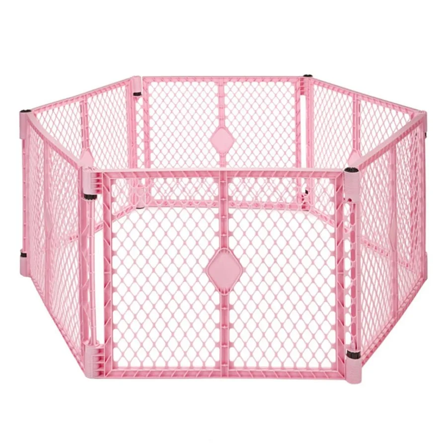 

Superyard Baby Play Yard: отдельно стоящий детский манеж с 6 панелями, в помещении и на открытом воздухе, закрывает площадью до 18,5 футов — высота 26 дюймов