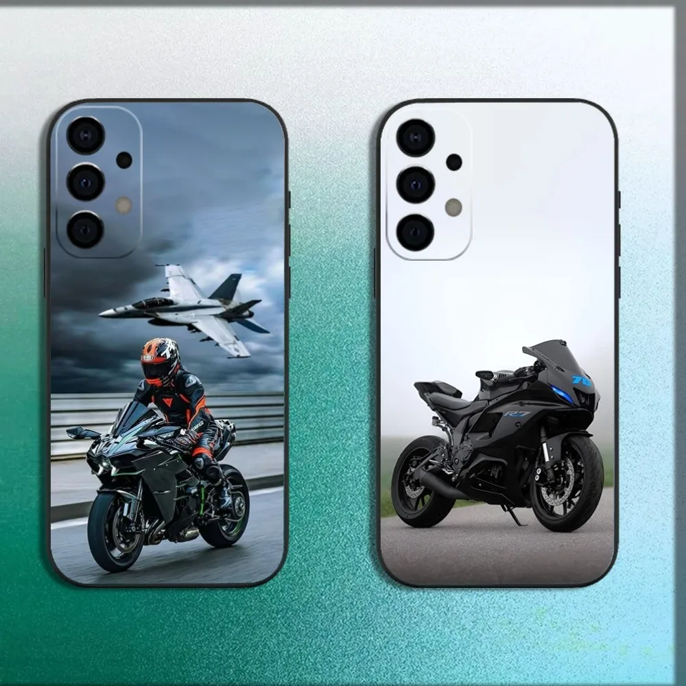 Motorcycle Y-YAMAHAS-BIKE Phone Case For Samsung Galaxy A13,A21s,A22,A31,A32,A52,A53,A71,A80,A91 Soft Black Cover