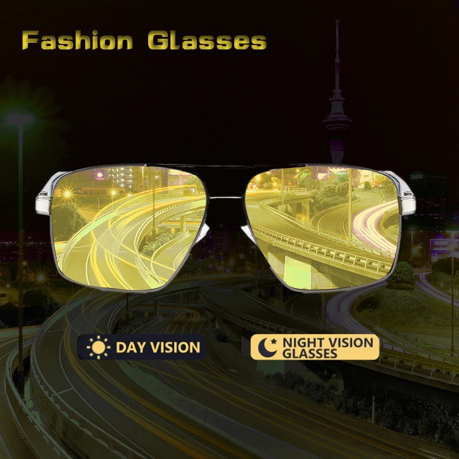LIOUMO Intelligent Photochromic Sunglasses Men Polarized Night Vision Goggle Women Anti-Glare Driving Glasses UV400 gafas de sol