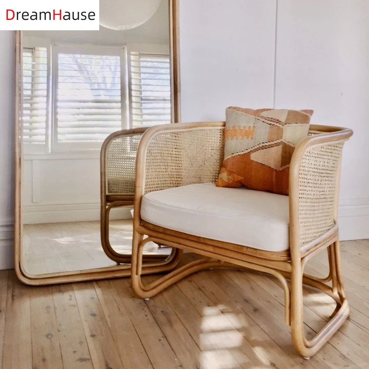 

Rattan Chair Single Sofa Chair Nordic Living Room Furniture Hotel Lounge Chair