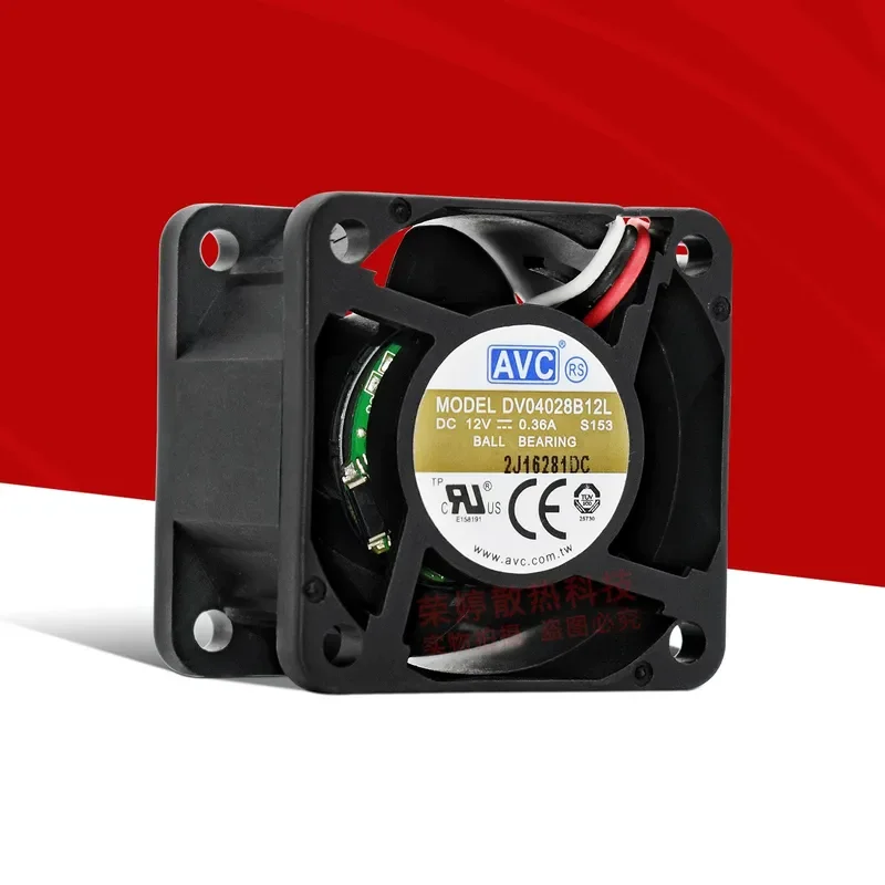 for AVC DV04028B12L 4028 Chassis Cooling Fan 12V 0.36A 4CM Silent Temperature Control Power Supply Cooler